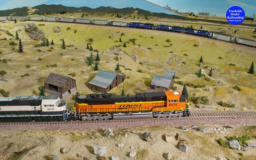 Trackside Model Railroading The Montana Rail Link on Mullan Pass in HO.